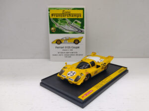 Ferrari 512 S Coupe #23 1000Km Spa 1970 Bell - De Fierlant - Ecurie Francorchamps EF06 Brumm 1000Km Spa 1970 1:43 #23 Bell/De Fierlant Modellino Model car Giallo