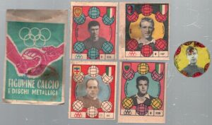 Figurine Calcio e dischi metallici - Bustina di figurine ed. V.A.V. Campionato 1959/60 (Pinti Tagnini Cucchiaroni Giagnoni)