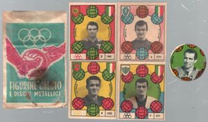 Figurine Calcio e dischi metallici - Bustina di figurine ed. V.A.V. Campionato 1959/60 (Betello Cancian Calzolari Melonari)