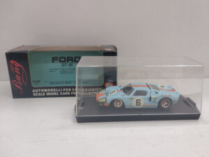Ford GT40 MK I Bang 7074 24h Le Mans 1969 1:43 Team Gulf Sea Blue #6 Ickx/Oliver Modellino Model car Azzurro Arancione