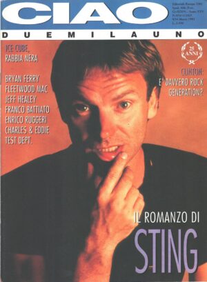 Rivista Ciao 2001 n. 9/10 - Marzo 1993 - In Copertina Sting