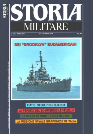 Rivista Storia Militare n. 180 - Settembre 2008 - In copertina Incrociatore Nueve de Julio ed. Albertelli