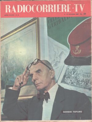 Radiocorriere TV n. 41 dal 9 al 15 Ottobre 1960 - In copertina Sergio Tofano ed. RAI