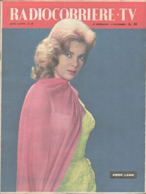 Radiocorriere TV n. 48 dal 27 Novembre al 3 Dicembre 1960 - In copertina Abbe Lane ed. RAI