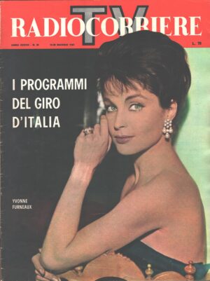 Radiocorriere TV n. 20 dal 14 al 20 Maggio 1961 - In copertina Yvonne Furneaux ed. RAI
