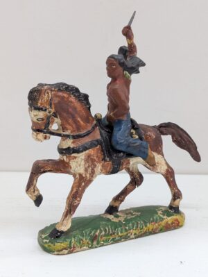 Indiano a cavallo - Durso Figura Figura in Pasta cm 11 - Vintage anni '50/'60