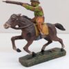Cowboy a cavallo - Probabile Lineol Figura in Pasta cm 10 - Vintage anni '30-'40 Masse Figur Vorkrieg