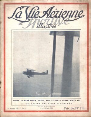 Revue La Vie Aerienne et Sportive n. 5 del 15 Mai 1921 ed. Imprimerie Lang
