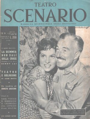 Rivista Teatro Scenario n. 19 del 1-15 Ottobre 1953 - In copertina De Sica e Lollobrigida ed. Garzanti