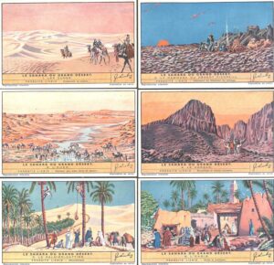 Figurine Liebig - Serie n. 1453 - Le Sahara ou Grand Desert - Edizione Francese 1943