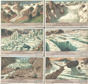 Figurine Liebig - Serie n. 1389 - La vie des Glaciers - Edizione Belga 1939