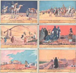 Figurine Liebig - Serie n. 1454 - La vie au Sahara - Edizione Francese 1943