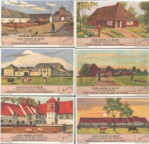 Figurine Liebig - Serie n. 1425 - Oude hoeven in Belgie - Edizione Fiamminga 1940