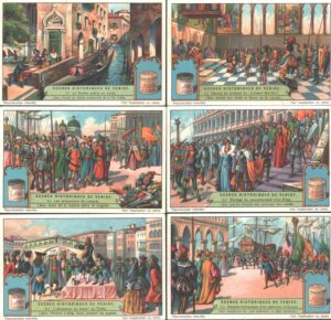 Figurine Liebig - Serie n. 1254 - Scenes historiques de Venise - Edizione Francese 1931