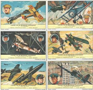 Figurine Liebig - Serie n. 1777 - Luister van de Belgische Luchtmacht - Edizione Fiamminga 1962
