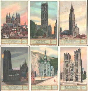 Figurine Liebig - Serie n. 1235 - Eglises de Belgique - Edizione Belga 1930