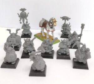 Warhammer The Old World - Lotto n. 10 Nani Battle for Skull Pass + n. 1 Bretonnia Horse - Games Workshop