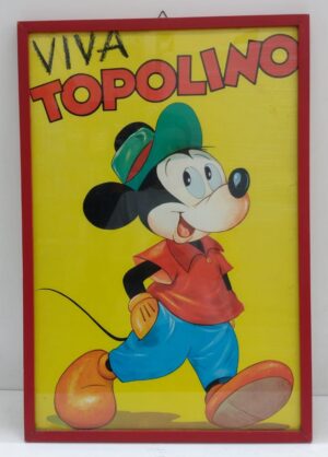 Quadro Poster Topolino (Walt Disney) - Viva Topolino - Vintage anni '60/'70