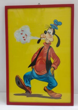 Quadro Poster Pippo (Walt Disney) - Viva Topolino - Vintage anni '60/'70