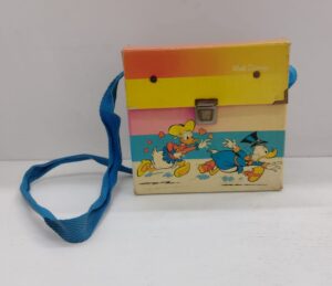 Walt Disney Lunch Box - Valigetta porta pranzo con tracolla blu - Vintage anni '70/'80