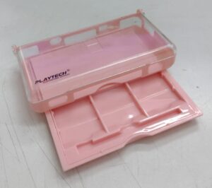 Nintendo DS Lite Custodia rigida rosa con porta cartucce - Playtech
