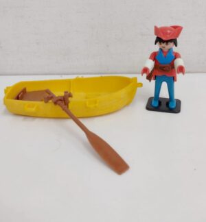 Playmobil Pirata con barca a remi - Set NON COMPLETO - Vintage
