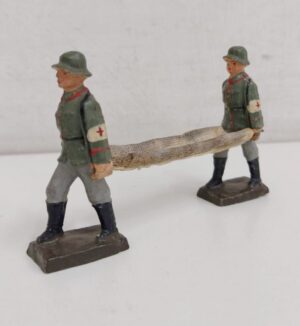 Barellieri Sanità Militare Tedesca Prima o Seconda Guerra Mondiale Schusso - Figura in Pasta 7 cm - Vintage anni '30-'40 Masse Figur Vorkrieg