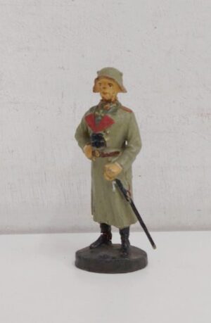 Ufficiale Generale Tedesco Elastolin - Figura in Pasta 7 cm - Vintage anni '30-'40 Masse Figur Vorkrieg