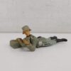 Servente Mitragliere Tedesco sdraiato Elastolin - Figura in Pasta 4 cm - Vintage anni '30-'40 Masse Figur Vorkrieg