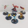 Marvel HeroClix - Lotto n. 6 Mini Figure cm 4 - WizKids (Iron Man Wolverine Wasp Donna invisibile Sabretooth Hobgoblin)
