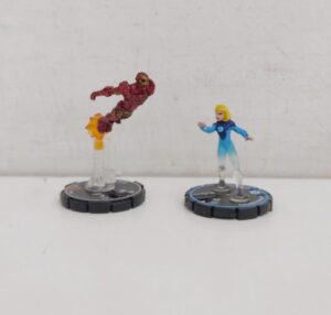 Marvel HeroClix - Lotto n. 2 Mini Figure cm 4 - WizKids (Iron Man Donna invisibile)