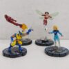 Marvel HeroClix - Lotto n. 4 Mini Figure cm 4 - WizKids (Iron Man Wolverine Wasp Donna invisibile)