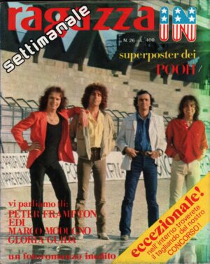 Rivista Ragazza In n. 26 del 7 Novembre 1979 - con Poster di Pooh ed. Lady M