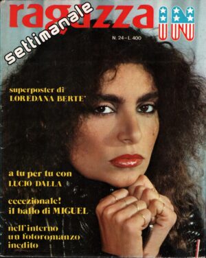 Rivista Ragazza In n. 24 del 24 Ottobre 1979 - con Poster di Loredana Bertè ed. Lady M