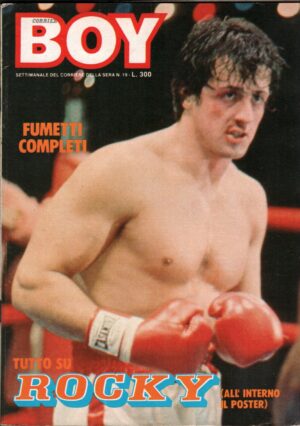 Rivista BOY n. 19 del 15 Maggio 1977 - In Copertina Stallone ed. Corriere della Sera (Con Poster)