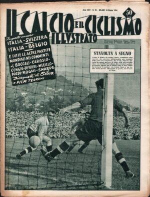 Il Calcio e il Ciclismo Illustrato n. 25 del 24 Giugno 1954 - In copertina Lorenzi, Gernaey