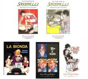 Franco Saudelli - Lotto 5 volumi ed. Glittering (The art of Bondage Foot Fantasies, Tied Tickled, Chair ties, La bionda)