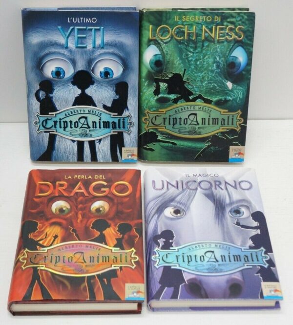 CRIPTOANIMALI-Yeti-Loch-Ness-Drago-Unicorno-n-4-vol-di-Alberto-Melis-ed-Pi-114058849320