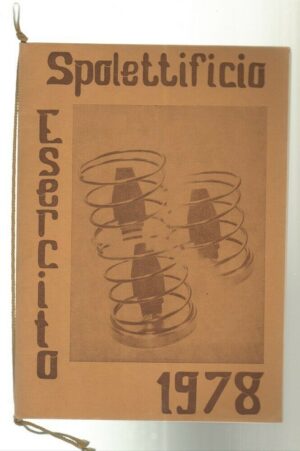 Calendario Spolettificio Esercito anno 1978 con cordoncino. Esercito Italiano