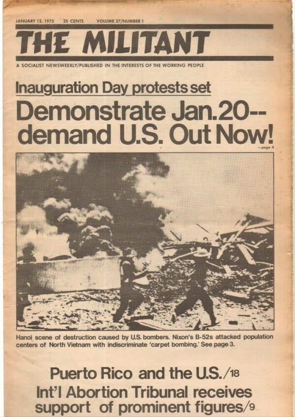 Giornale-Inglese-THE-MILITANT-12-January-1973-n-1-volume-37-English-Magazine-112856042980