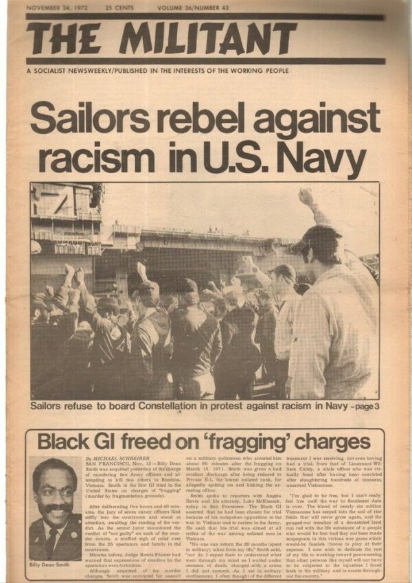 Giornale-Inglese-THE-MILITANT-24-November-1972-n-43-volume-36-English-Magazine-123009574610