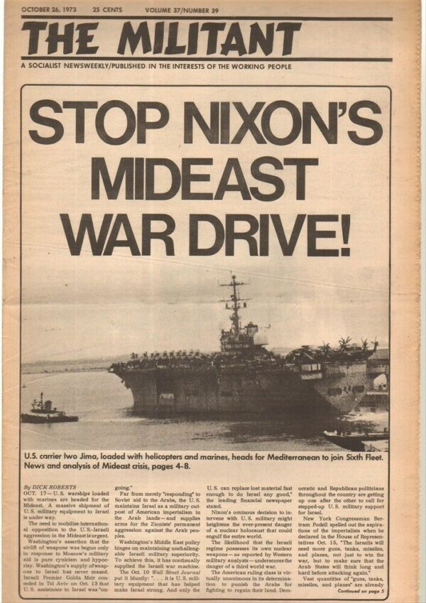 Giornale-Inglese-THE-MILITANT-26-October-1973-n-39-volume-37-English-Magazine-112856044720