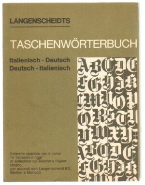 LANGENSCHEIDTS TASCHENWORTERBUCH ITALIENISH DEUTSCH DEUTSCH ITALIENISH Dizionari