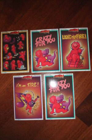 LOTTO 5 CARTOLINE ADESIVE DIAVOLETTO GERONIMO (non viaggiate) Mod.45