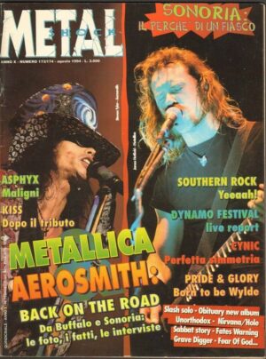 METAL SHOCK anno 1994 n. 173/174 - Agosto Metallica Aerosmith Back on the road
