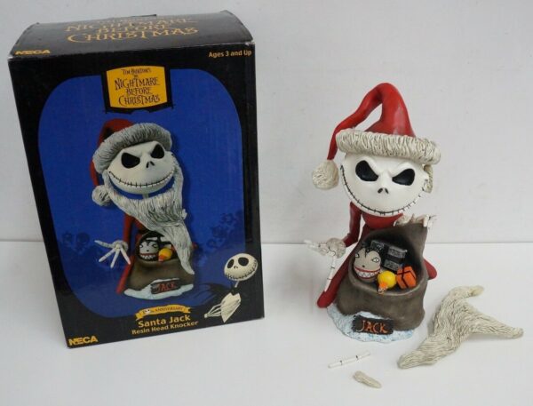 NIGHTMARE-BEFORE-CHRISTMAS-Santa-Jack-Resin-Head-Knocker-Neca-Action-Figure-NE-123543966460