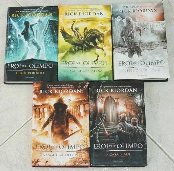 PERCY-JACKSON-EROI-DELLOLIMPO-di-Rick-Riordan-Saga-Completa-5-Volumi-Mondadori-123890609720