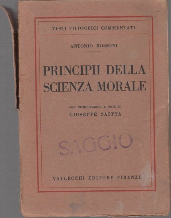 PRINCIPII-DELLA-SCIENZA-MORALE-di-Antonio-Rosmini-ed-Vallecchi-121783242500