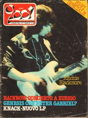 Rivista Ciao 2001 n. 9 del 2 Marzo 1980 – In copertina Ritchie Blackmore