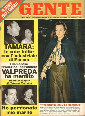 Rivista GENTE Anno 1970 n.8. HELENIO HERRERA la moglie lo perdona